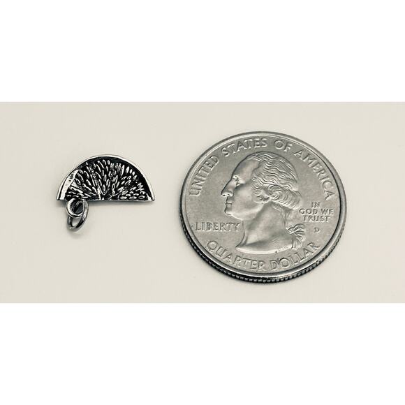 Sterling Silver Orange Slice Charm - Picture 4 of 9